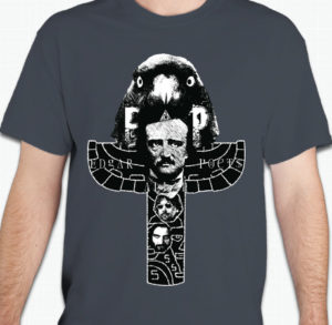 edgar allan poets official merchandising inspired by the sound of the band and Edgar Allan Poe and Hitchcock movies