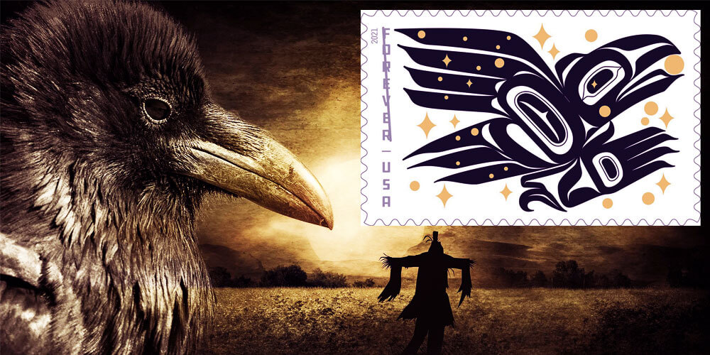 The Raven That Stole the Sun Is Now A Stamp