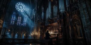 gothic organ music gothic noir illustration